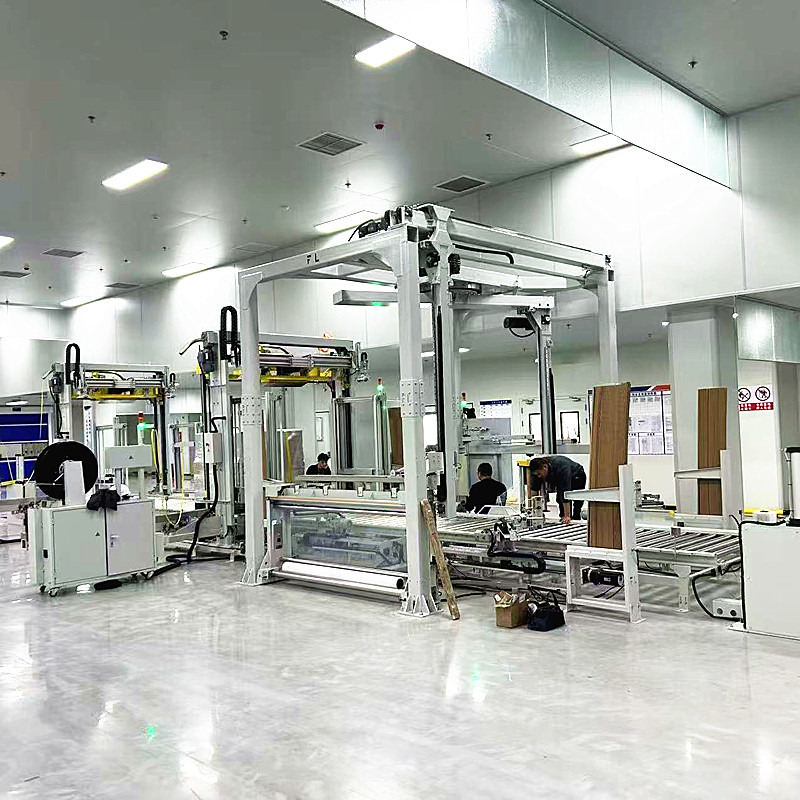 全自动流水线栈板打包机下压式穿剑托盘打包机捆扎缠膜打带一体机,淘宝优惠券,粉丝福利购,淘宝优惠卷