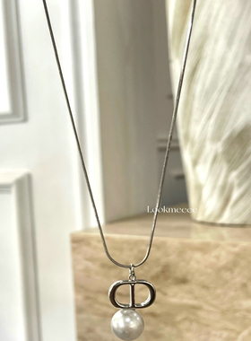 韩国ins博主同款小众设计高级感猪鼻子珍珠蛇骨链项链女包邮