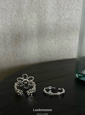 韩国ins博主同款镂空花朵戒指
