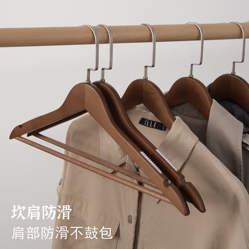 成人实木衣架子服装店木头衣撑裤架木质衣挂衣架酒店衣服撑子家用,淘宝优惠券,粉丝福利购,淘宝优惠卷