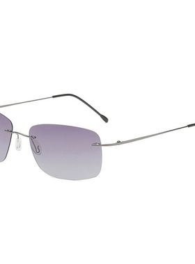 新款无框B钛偏光彩膜方框折叠腿无框眼镜男女驾驶镜太阳镜墨镜