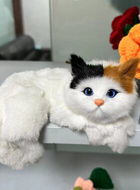 仿真猫宠物家居摆件跨境 结婚礼物手工艺品创意 礼物电视猫挂猫