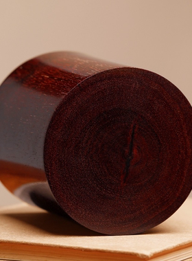 印度小叶紫檀笔筒高档办公室桌面笔筒中国风红木收纳摆件生日礼物