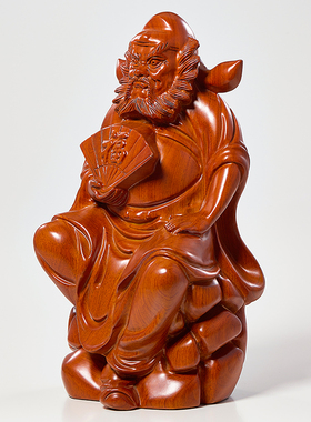 锺馗神像摆件实木家居供奉玄关办公室装饰品风水伏魔乔迁新居礼品