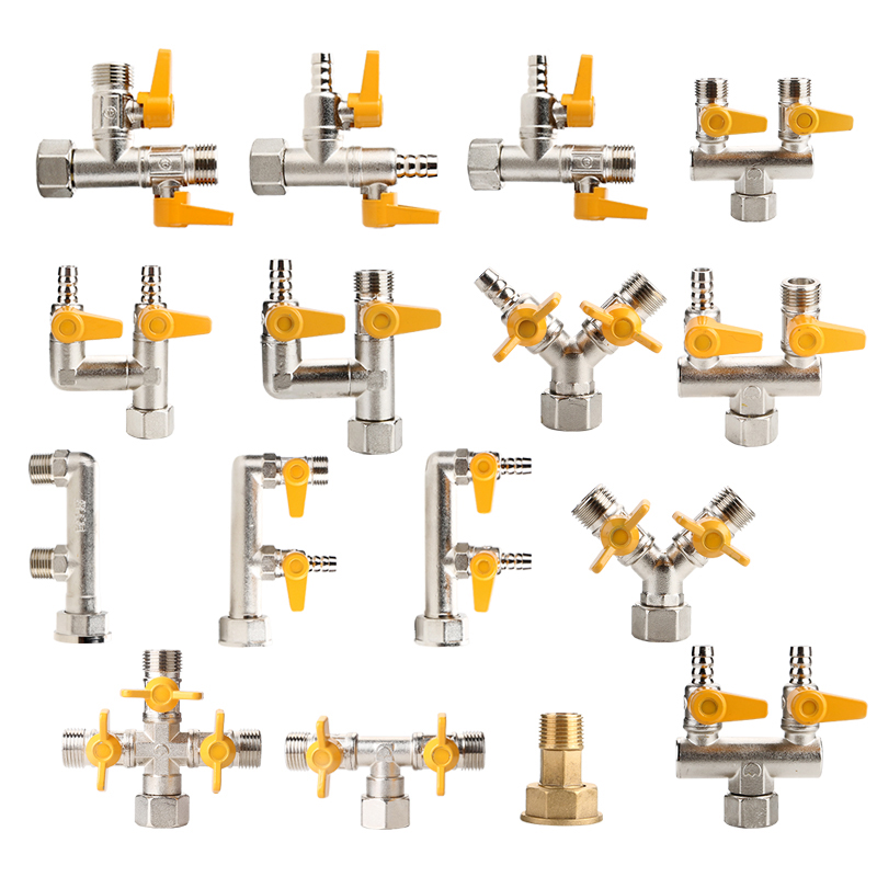 全铜加厚燃气阀门天然气开关球阀F三通Y型4分煤气阀门燃气表接头-图3