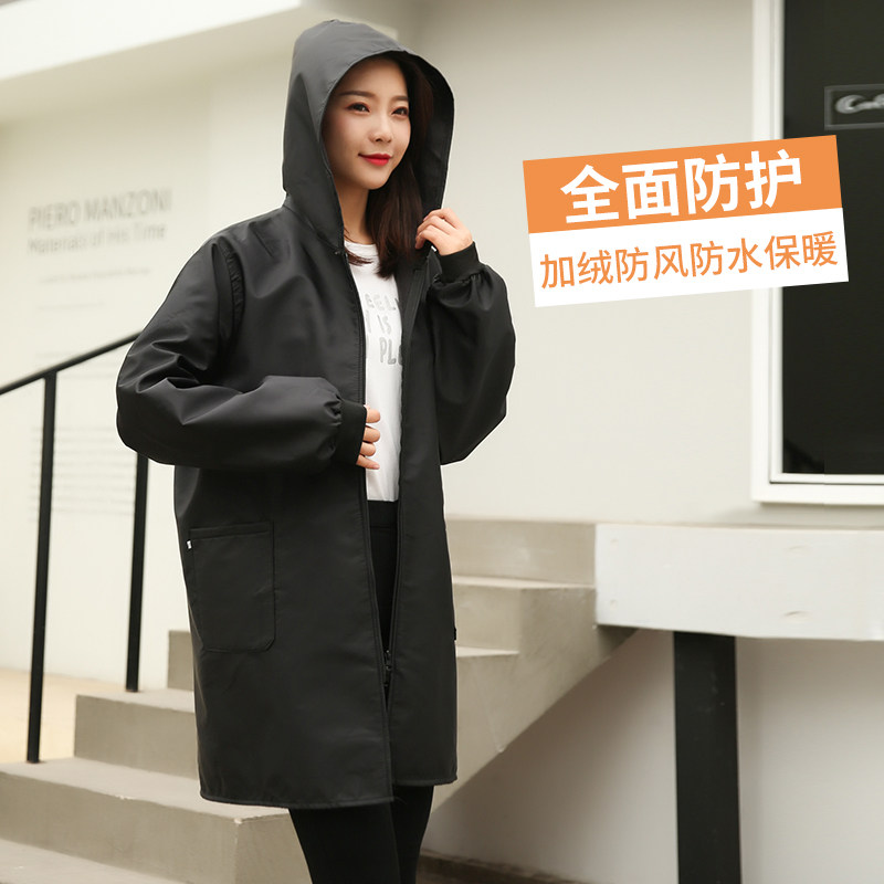 长袖加绒加厚围裙防水家用厨房女时尚外套保暖罩衣成人工作服定制,淘宝优惠券,粉丝福利购,淘宝优惠卷