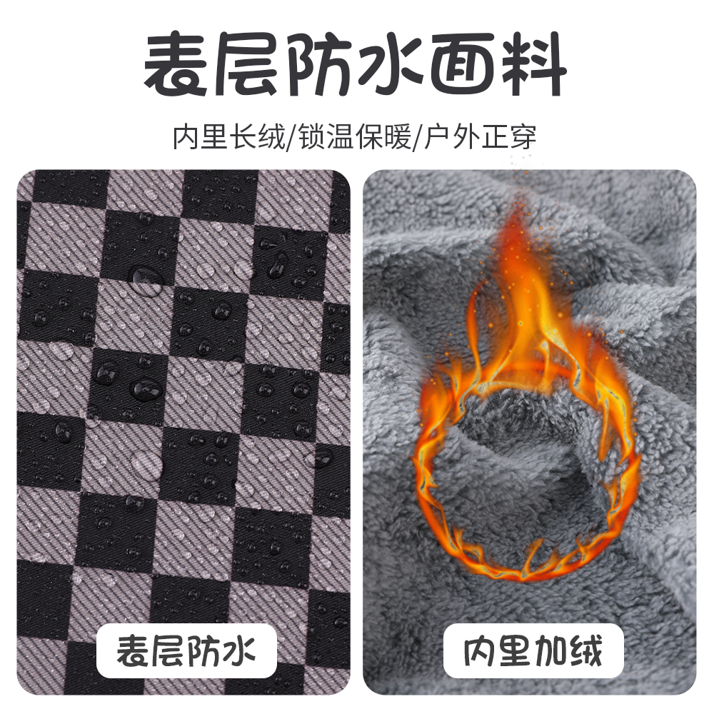 外穿时尚加绒保暖罩衣女长袖防水定制家用厨房围裙大褂工作服保暖,淘宝优惠券,粉丝福利购,淘宝优惠卷