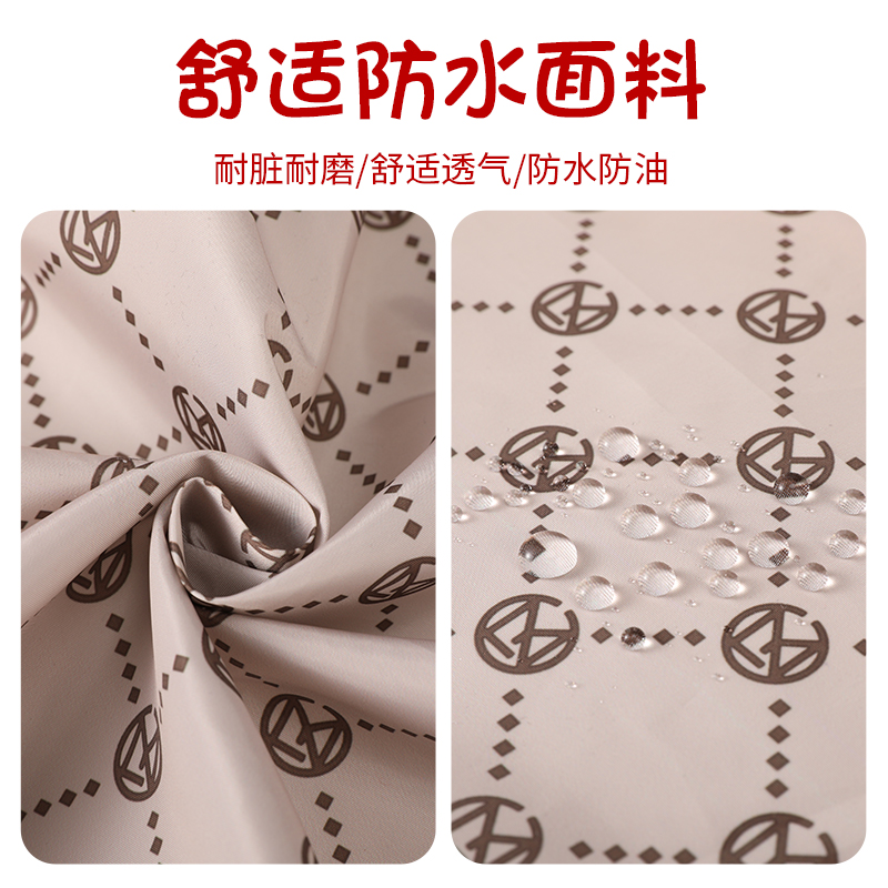 ins风防尘衣服长袖连帽夏季工作服罩衣厨房家用防水围裙女薄外套 - 图3