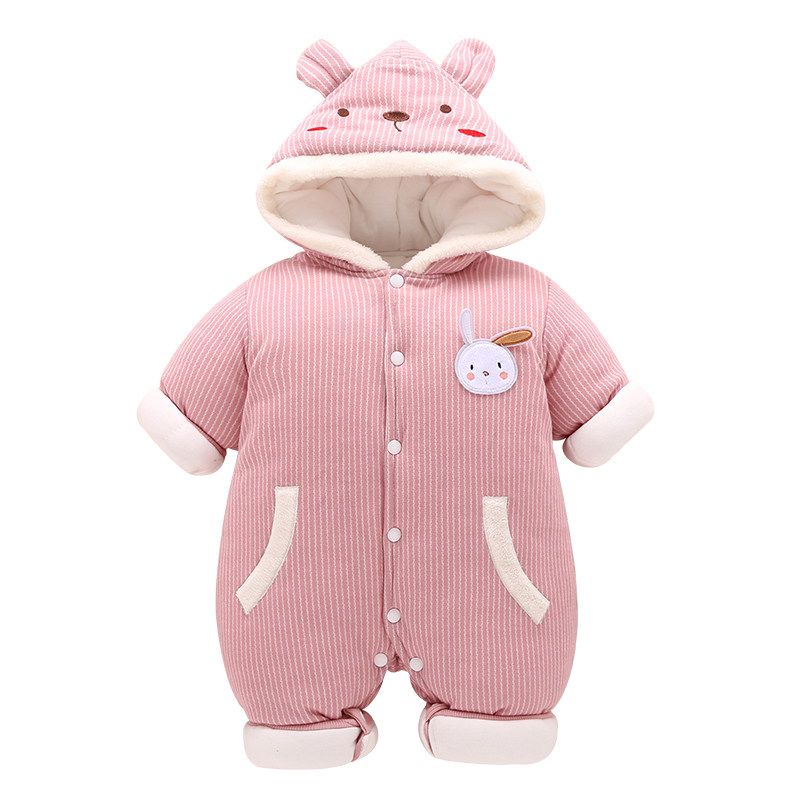 婴儿冬装新生儿秋冬套装加厚棉服 梦贝园连身衣/爬服/哈衣