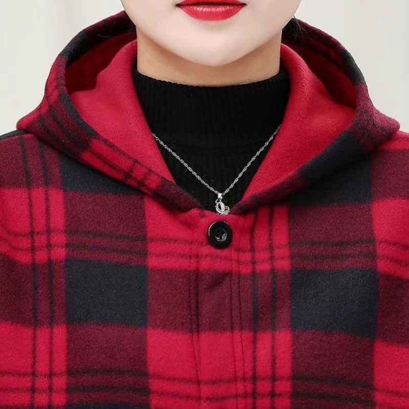 中老年女装秋冬装加大码罩衣妈妈装加绒加厚外套中长款工作罩衣服,淘宝优惠券,粉丝福利购,淘宝优惠卷