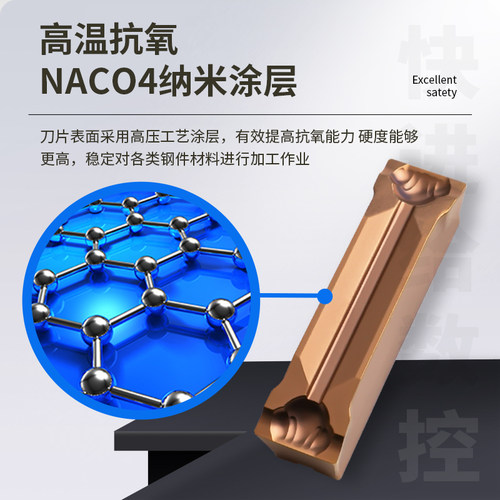 数控切断刀片车床割刀粒N123E2-0200-0002-GF端面切槽切刀片 - 图1