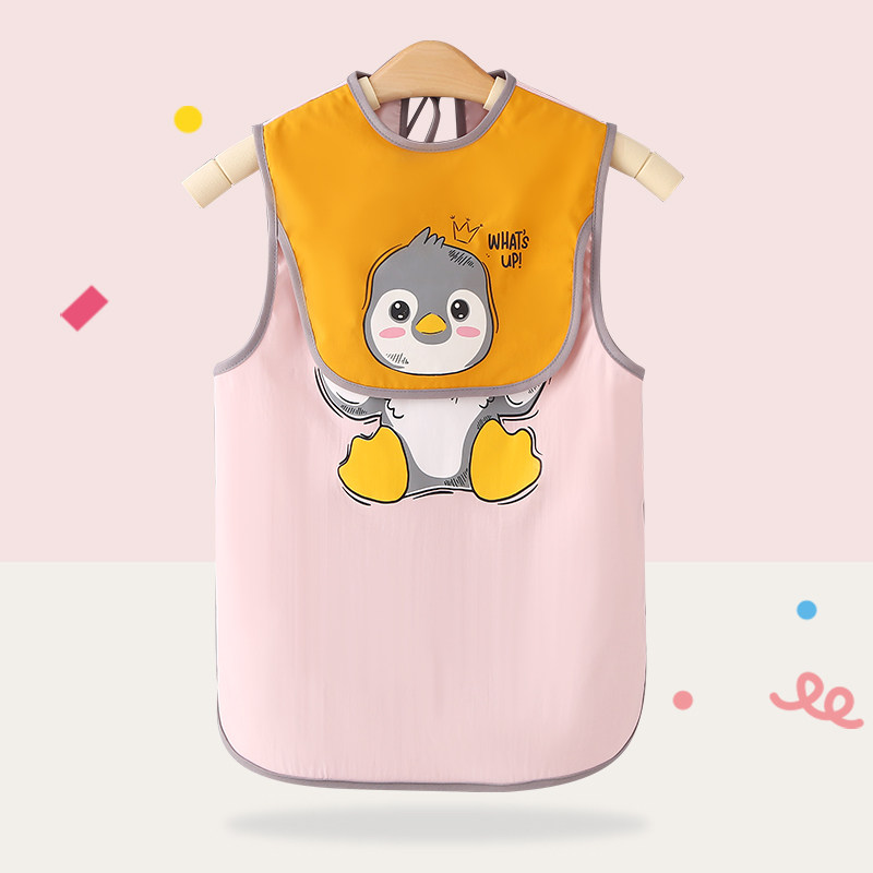 儿童围裙男女宝吃饭罩衣夏季无袖围兜防水防脏饭兜幼儿园画画护衣,淘宝优惠券,粉丝福利购,淘宝优惠卷
