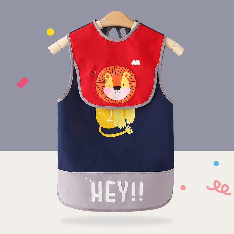 儿童围裙男女宝吃饭罩衣夏季无袖围兜防水防脏饭兜幼儿园画画护衣,淘宝优惠券,粉丝福利购,淘宝优惠卷