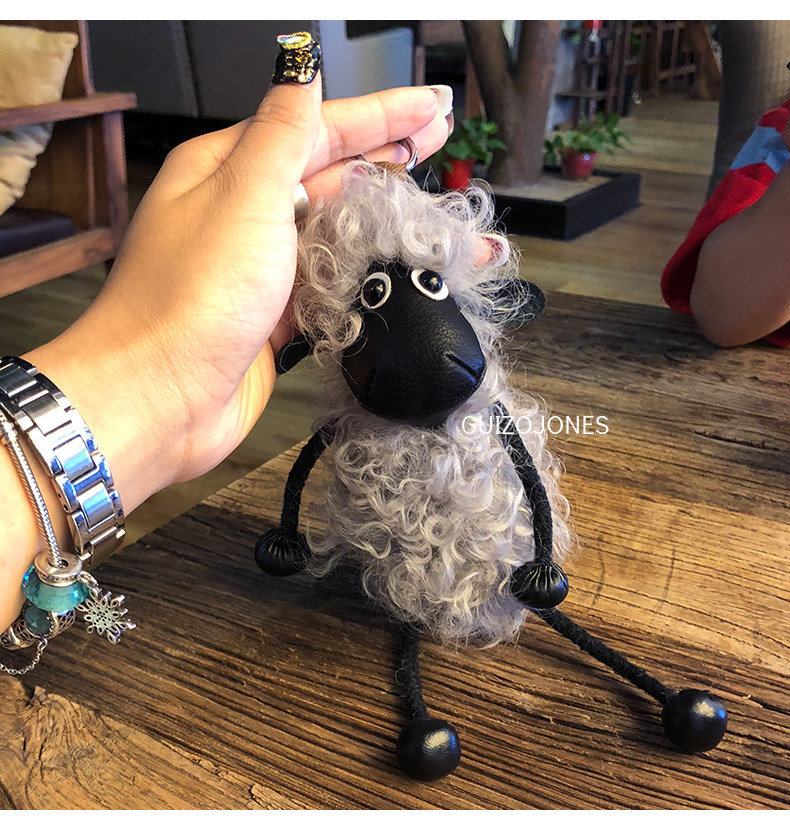 贵族琼斯 可爱羊卷毛大长腿欧巴小羊皮草挂件 汽车钥匙扣包包挂件,淘宝优惠券,粉丝福利购,淘宝优惠卷