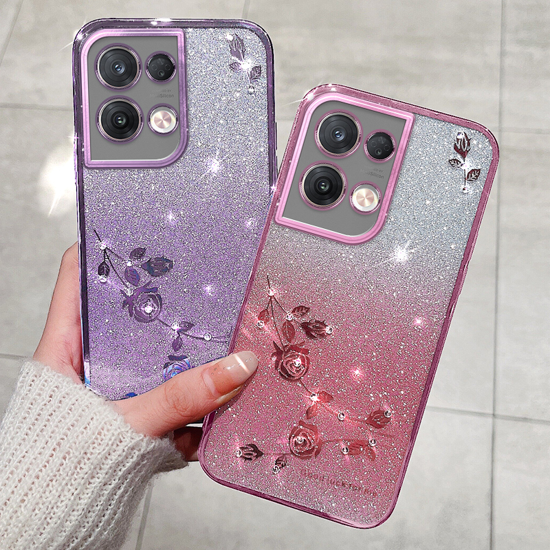 oppoPGX110哦破OPPO Reno9Pro 5G手机壳女款opopreno9por新品0pp0 ren09pr0闪粉红O P P O保护套opr9pro防摔 - 图1