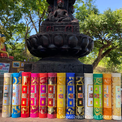 雷龙druk锦缎圆筒装藏香14种可选 手工植物线香 - 图1