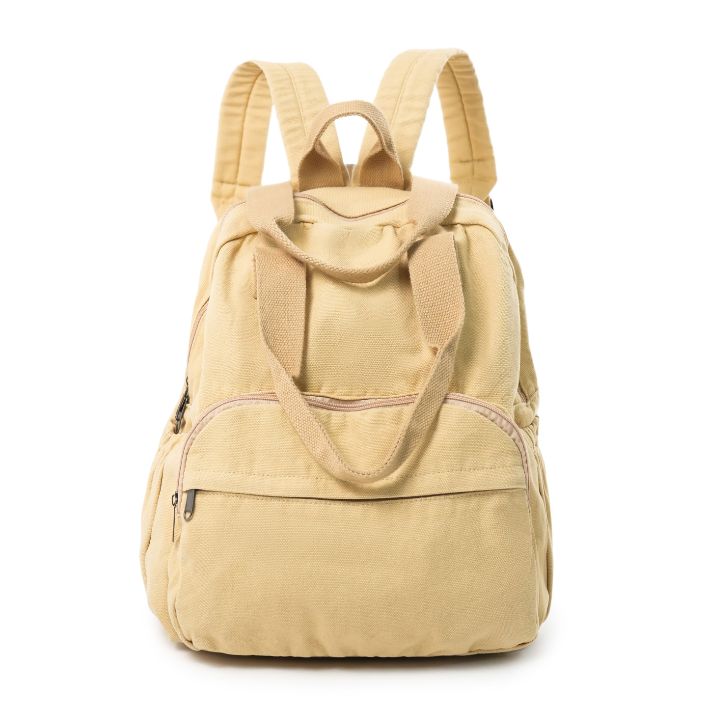 中点2026新款帆布双肩包男女同款大学生书包纯色复古休闲通勤背包,淘宝优惠券,粉丝福利购,淘宝优惠卷