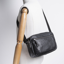Head Layer Cow Leather Single Shoulder Bag Men Genuine Leather Skew Satchel Satchel Leisure Niche Large Capacity Small Backpack Han Edition Tide Man Bag