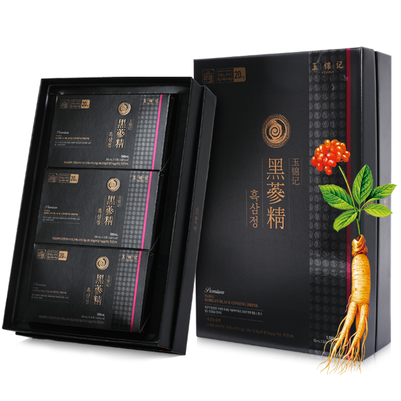 玉锦记韩国高丽参红参液黑参浓缩液 玉锦记高丽参及其制品