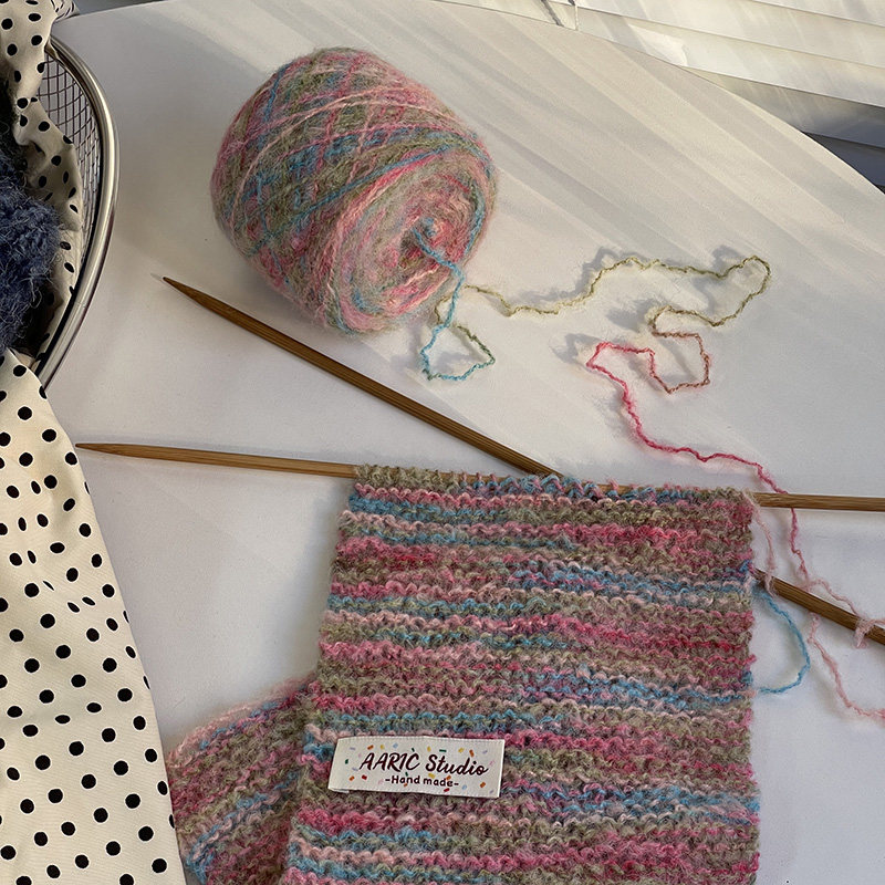 AARIC手作-彩色段染马海毛羊毛线秋冬毛线DIY线材,淘宝优惠券,粉丝福利购,淘宝优惠卷