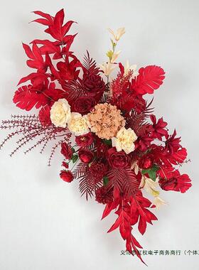 婚庆地排花花艺婚礼现场布置装饰假花路引花交车仪式拍照道具绢花
