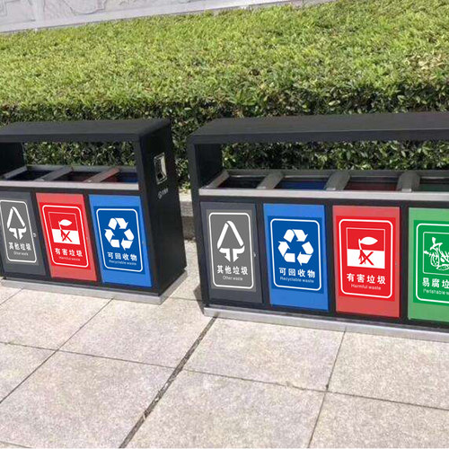 垃圾桶分类标识其它有害厨余干垃圾湿垃圾箱标签贴可回收不可回收标示贴纸提示牌危险废物固废电池回收指示贴 - 图2