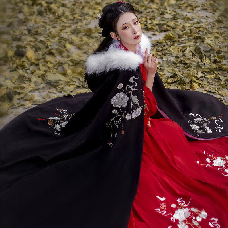 栾凰原创正品披风【凤羽】加绒汉服 栾凰汉服