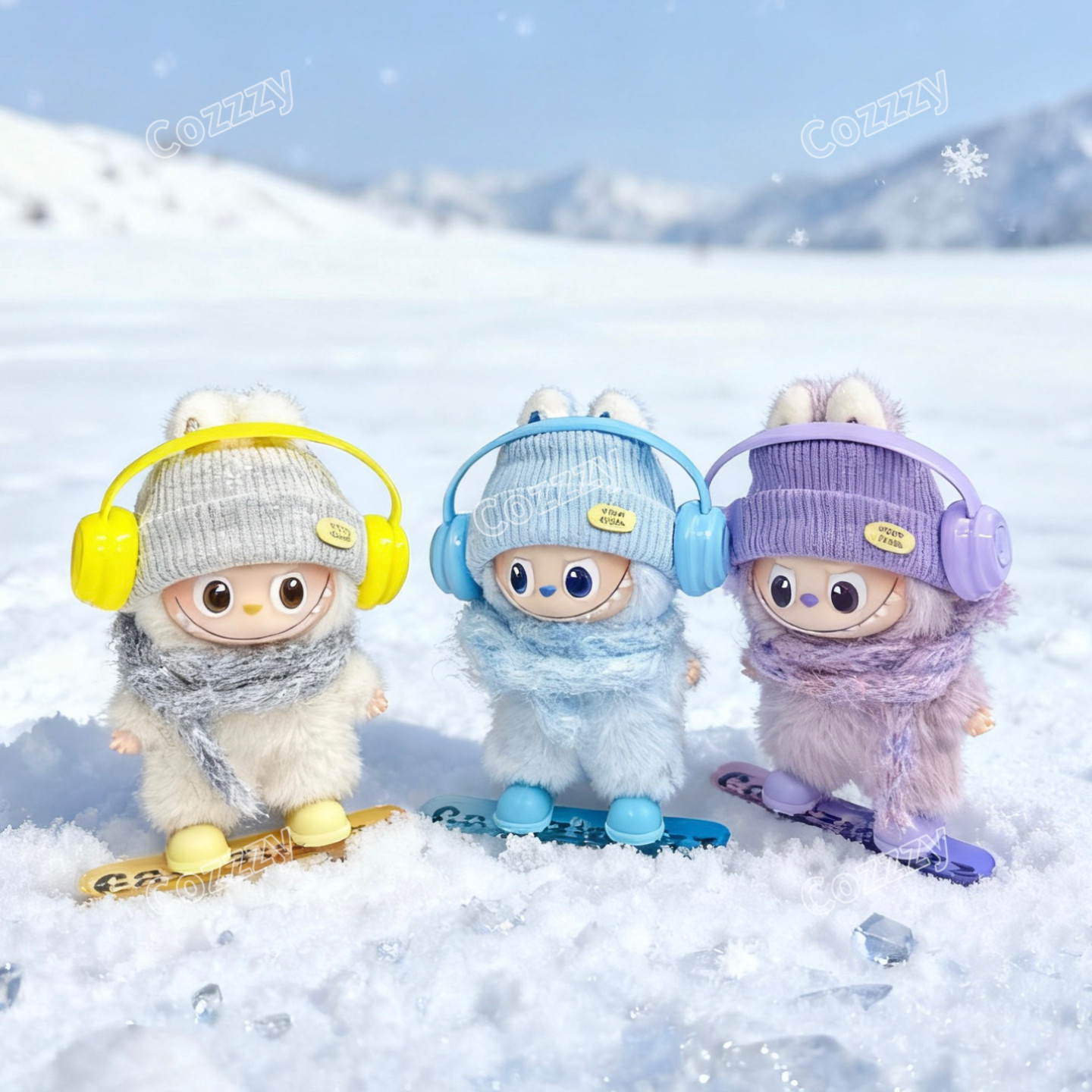 Labubu4.0滑雪系列娃衣10cm 冷帽围巾耳机搪胶盲盒拉布布娃衣,淘宝优惠券,粉丝福利购,淘宝优惠卷