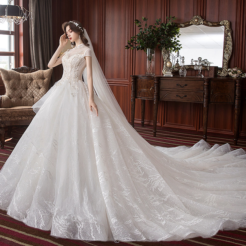 婚纱2019新款新娘森系超仙主婚纱裙 繁佑婚纱