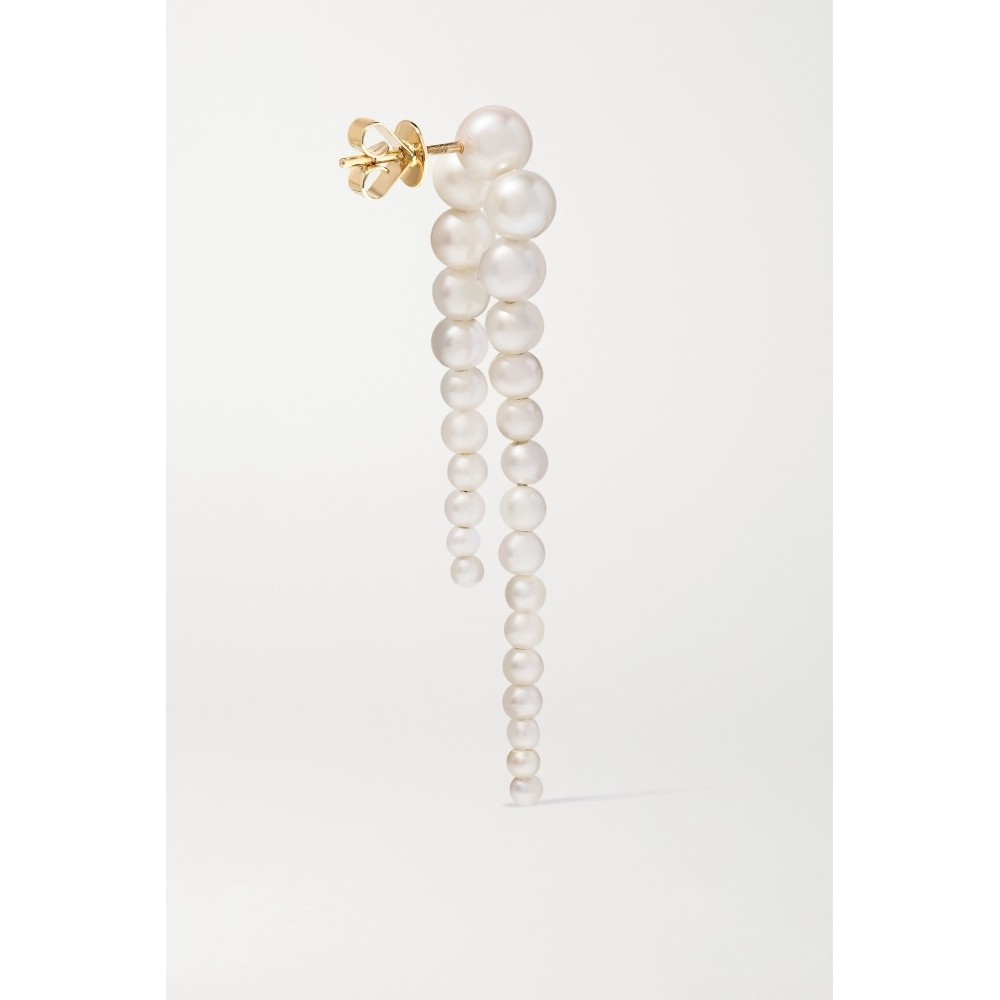 YVONNE L ON Poulpes 9 karat gold diamond earrings NET A PORTER