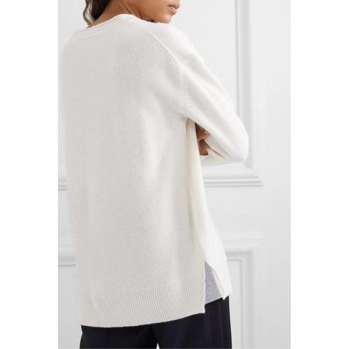 [Классическая модель] Джеймс Перс-Женский Свободный вязаный вязаный свитер. Нейп/Net-A-Porter