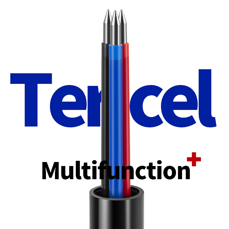 德尔施/DERS多色中性笔三合一按动0.5mm签字笔三色3in1多功能简约商务办公签字学生水笔多色笔黑蓝红可换笔芯 - 图2