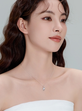 老凤祥925纯银项链女丘比特之箭吊坠简约饰品链生日礼物送女朋友