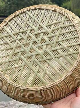 竹编制品大全竹筛子带孔竹筐竹工艺品有孔竹编米筛筛油菜芝麻茶叶