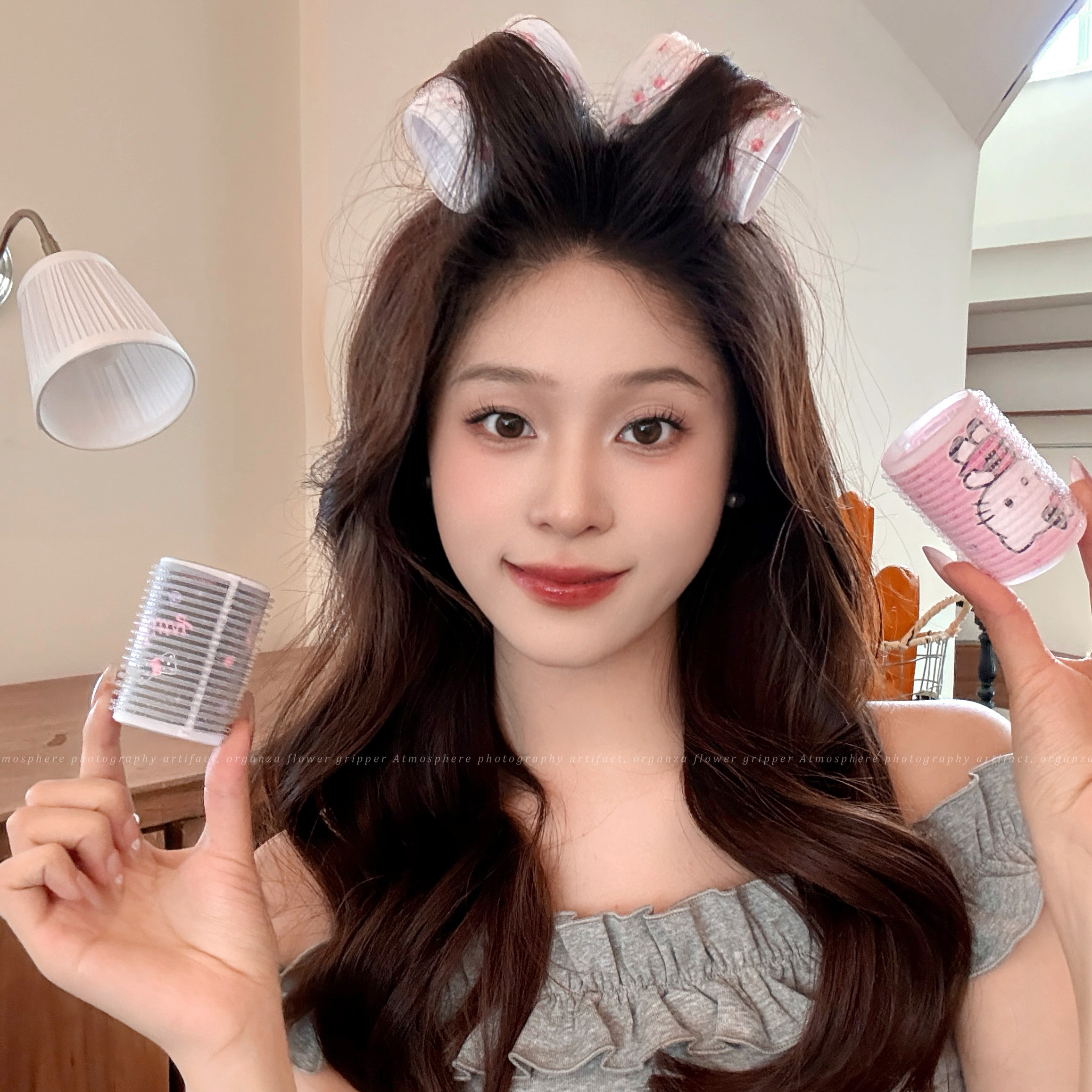可爱卡通卷发筒大号高颅顶蓬松夹空气刘海懒人卷发器无痕定型夹子,淘宝优惠券,粉丝福利购,淘宝优惠卷