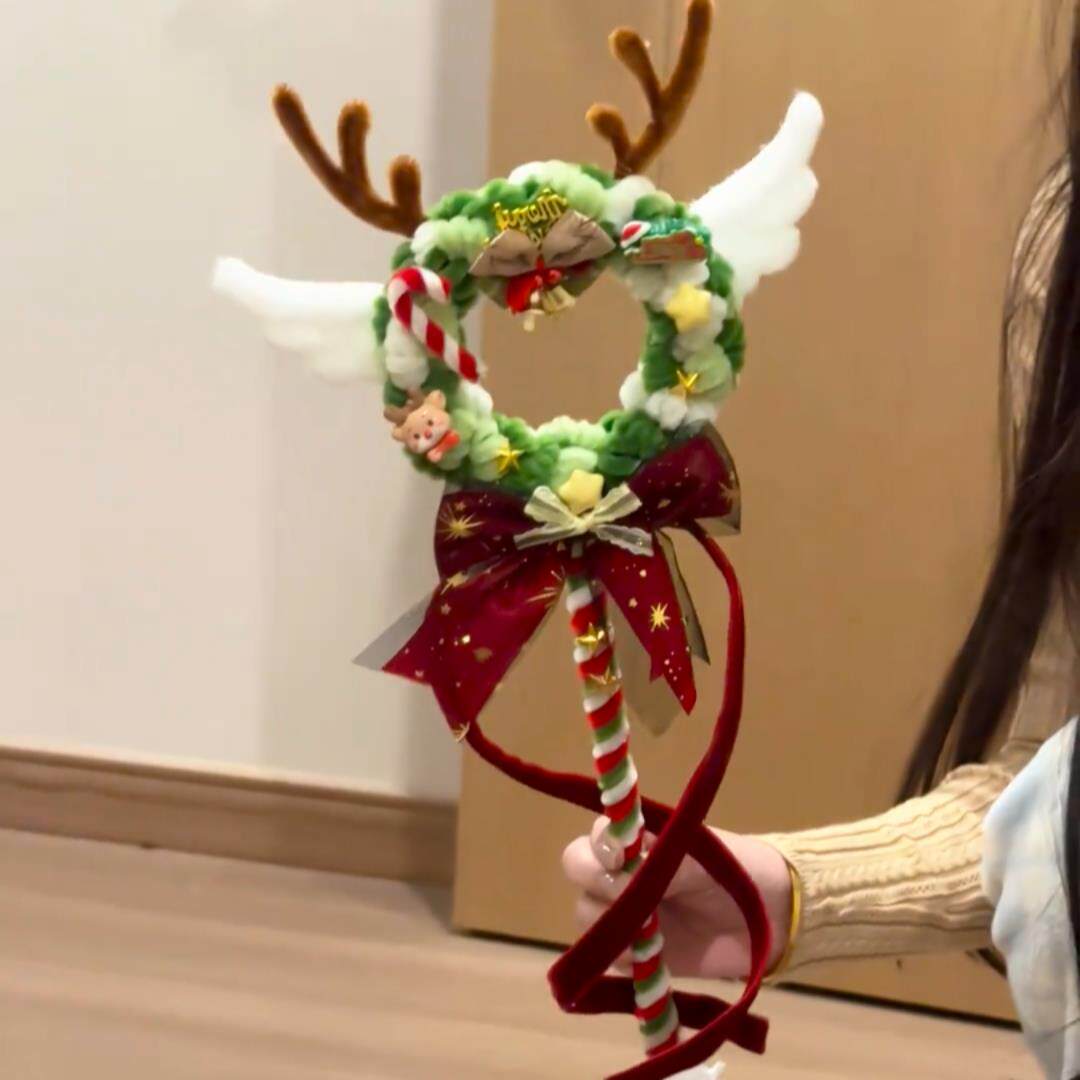圣诞节扭扭棒圣诞魔法棒飘带麋鹿手工DIY材料包跨年圣诞女友礼物 - 图2