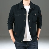 Демисезонная короткая хлопковая осенняя куртка для отдыха, свободный крой