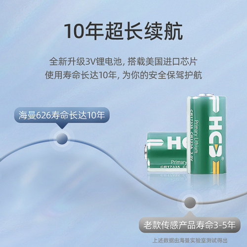 海曼烟雾报警器家用独立式烟感应厨房消防专用烟杆火灾探测警报器 - 图0