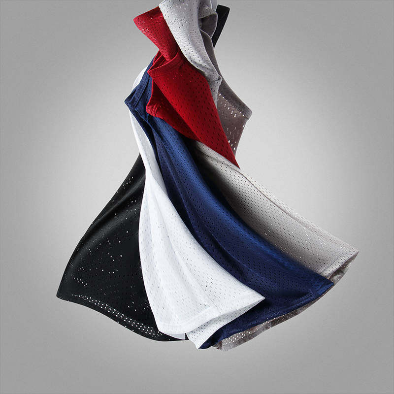 男士冰丝网眼镂空无袖薄款修身弹力 狼语内衣背心/马甲