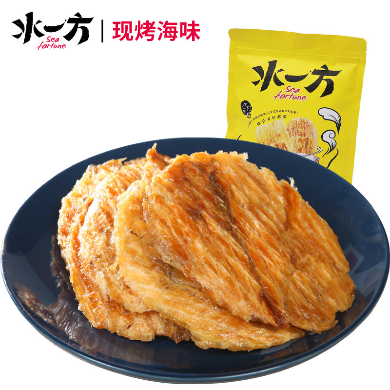 水一方现烤鮟鱇鱼片250g即食香鱼干 水一方食品即食鱼零食