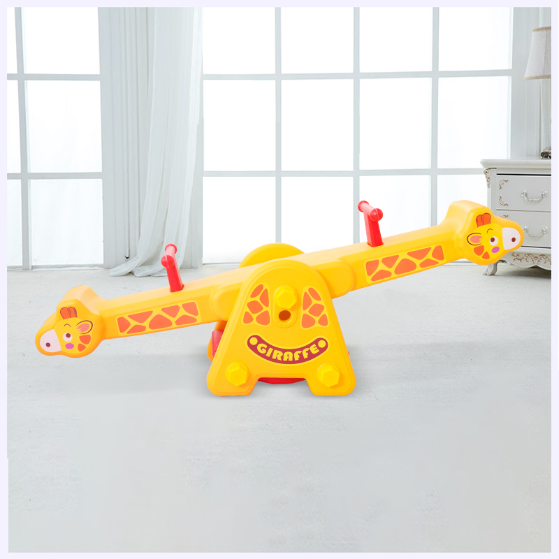 幼儿园室内外塑料跷跷板双人摇摇马宝宝木马加厚儿童翘翘板玩具-图0