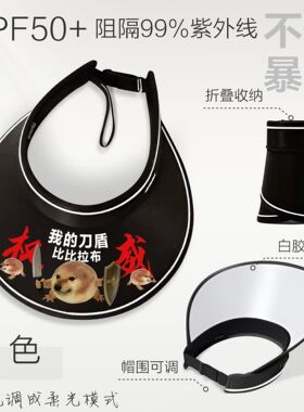 我的刀盾比比拉布搞笑遮阳帽