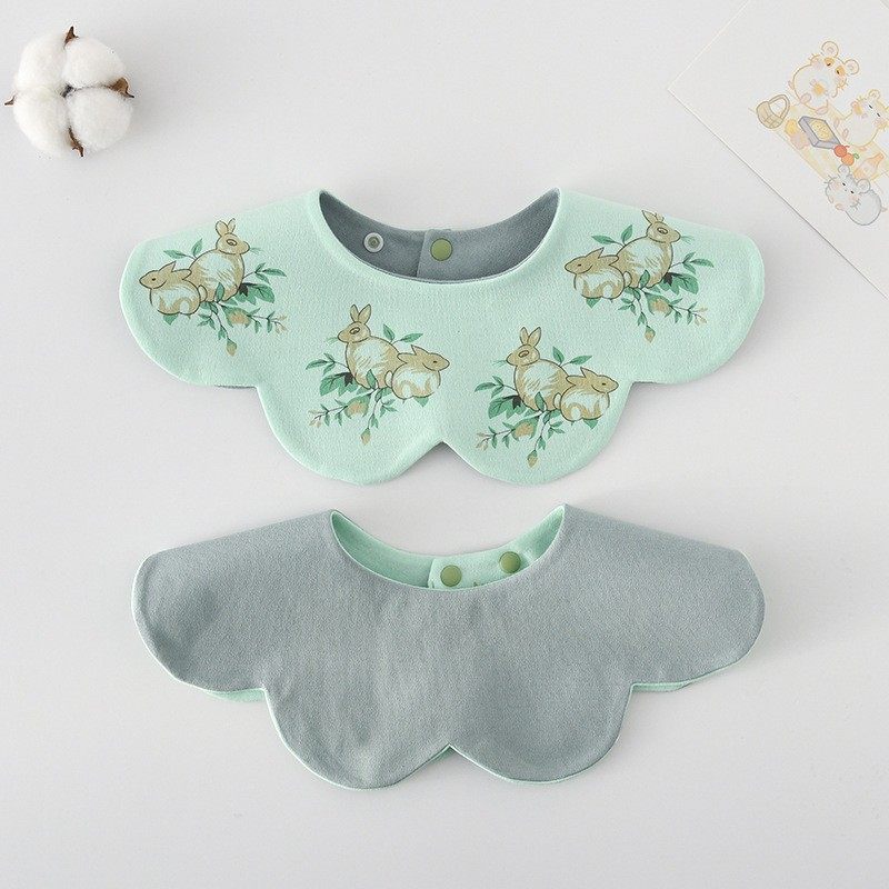 新款婴幼儿纯棉A类花瓣围兜双面口水巾韩版口水兜360度造型小围嘴,淘宝优惠券,粉丝福利购,淘宝优惠卷