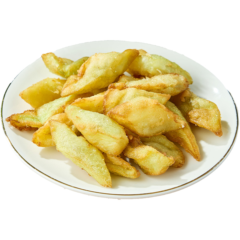 10盒整箱冰川茄子油炸小吃裹粉拔丝脆皮茄子块酒店速冻半成品商用 - 图3