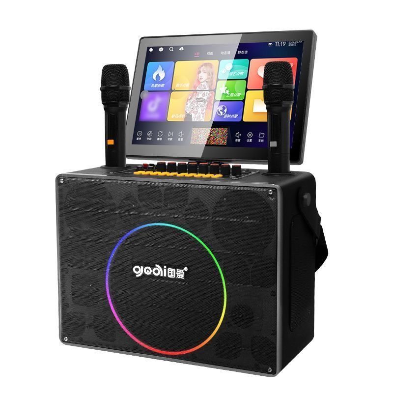 国爱K26带显示屏广场舞户外K歌音响一体机家庭KTV卡拉OK音箱套装,淘宝优惠券,粉丝福利购,淘宝优惠卷