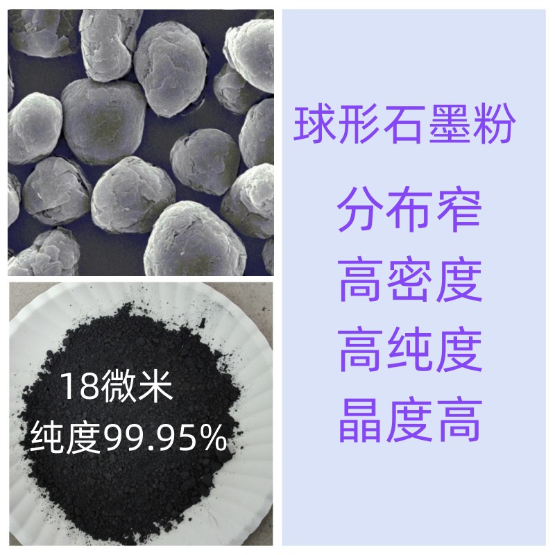 球形石墨粉 球型球化石墨粉 天然鳞片高纯 锂电池负极石墨材料 - 图0