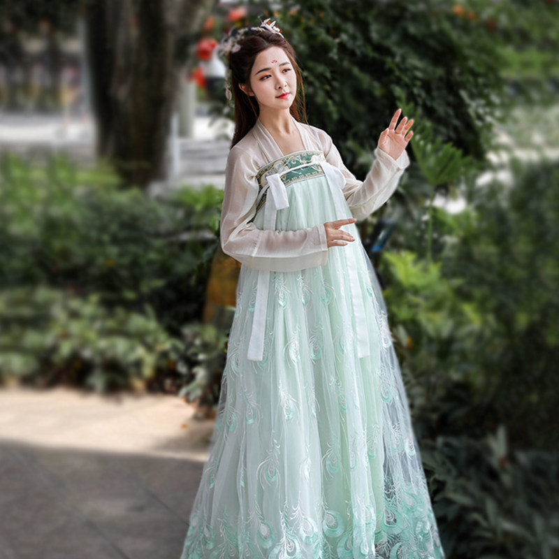 中国风夏季仙气超仙飘逸古装汉服 婵妙衣民族服装/舞台装