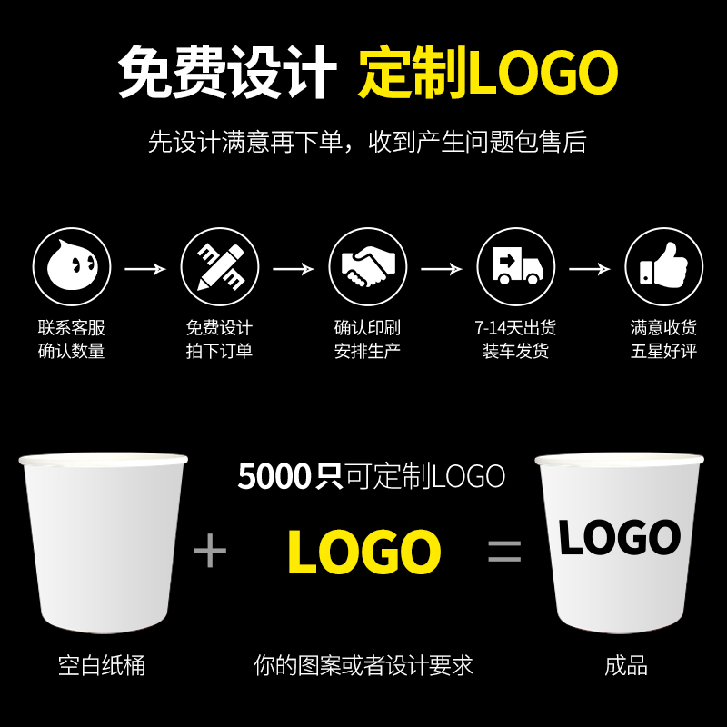 关东煮加厚一次性纸杯纸碗打包盒外卖商用串串桶打包袋汤碗可定制