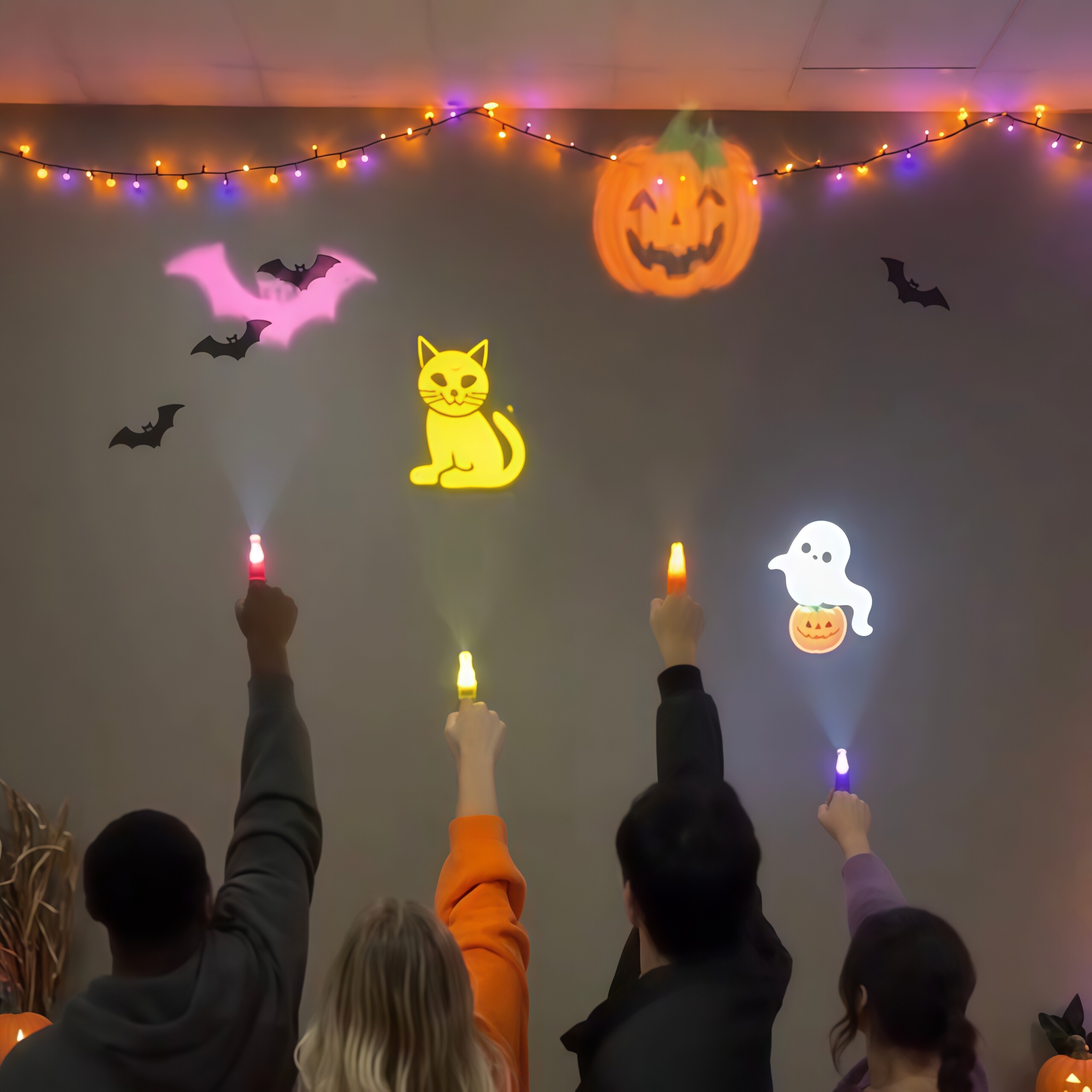 Halloween glowing finger projector lamp