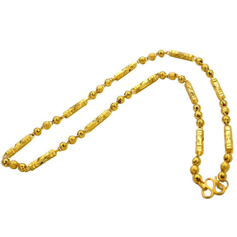 越南24k久不掉色欧币正品沙金项链 梦福雅项链